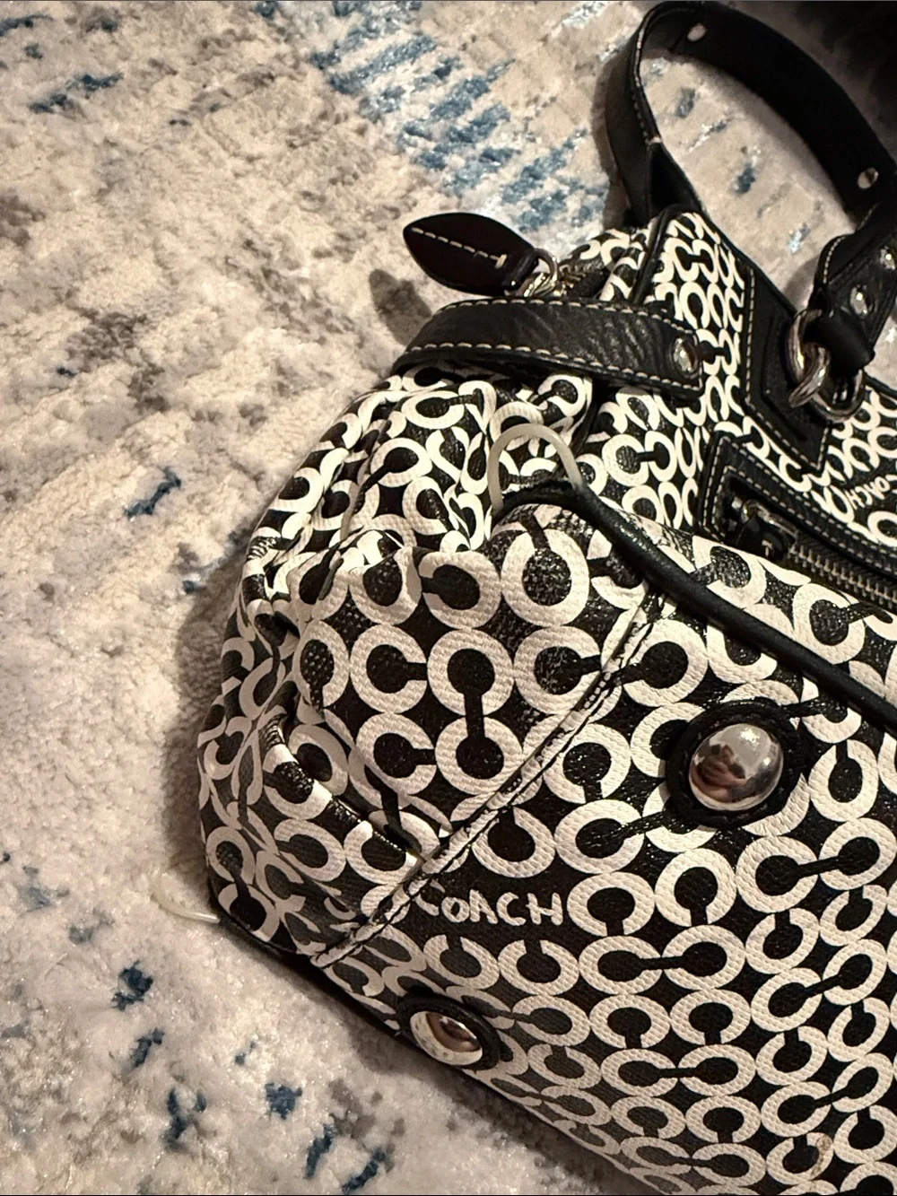 Coach Black and White Shoulder Bag